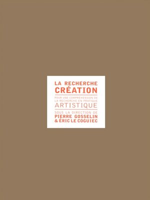 cover image of La recherche création